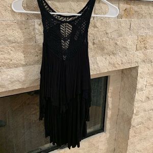 Free People Black Tank Top Size XS